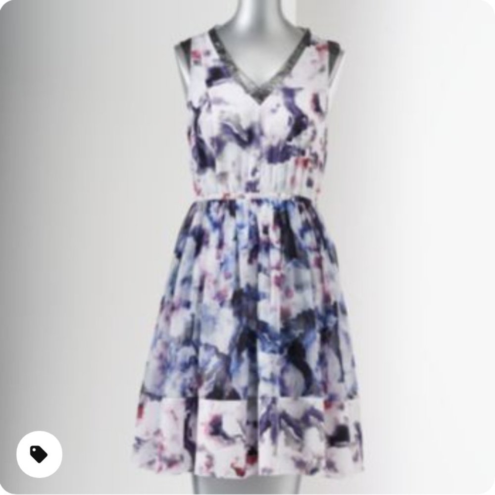 Simply Vera Vera Wang Print Charmeuse Dress